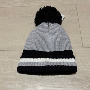 3/$10 All in Motion Knit Pom-Pom Beanie - Black and Gray